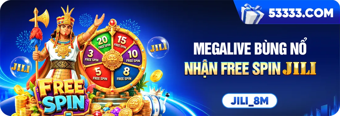 MegaLive bùng nổ — nhận free spin JILI