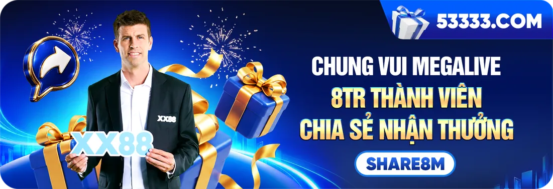Chung vui MegaLive 8 triệu thành viên — chia sẻ nhận thưởng